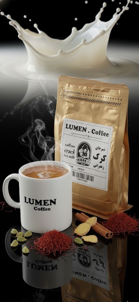 پودرشیرچای کرک زعفرانی 1کیلویی