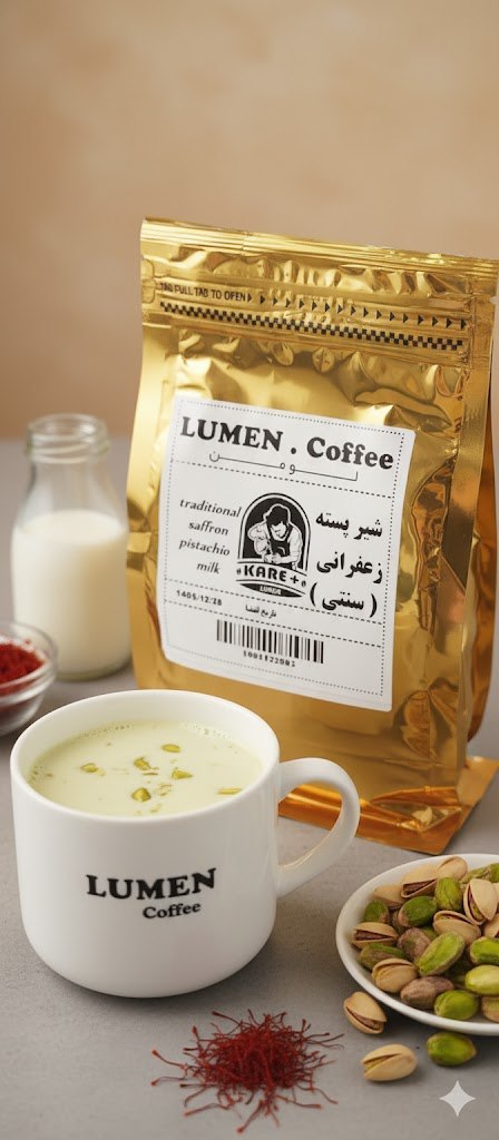 شیر پسته زعفرانی 1کیلویی